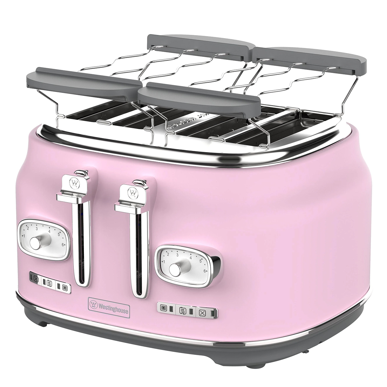 Westinghouse Electric Toaster / 6 Browning Settings / 4 Slices / Pink