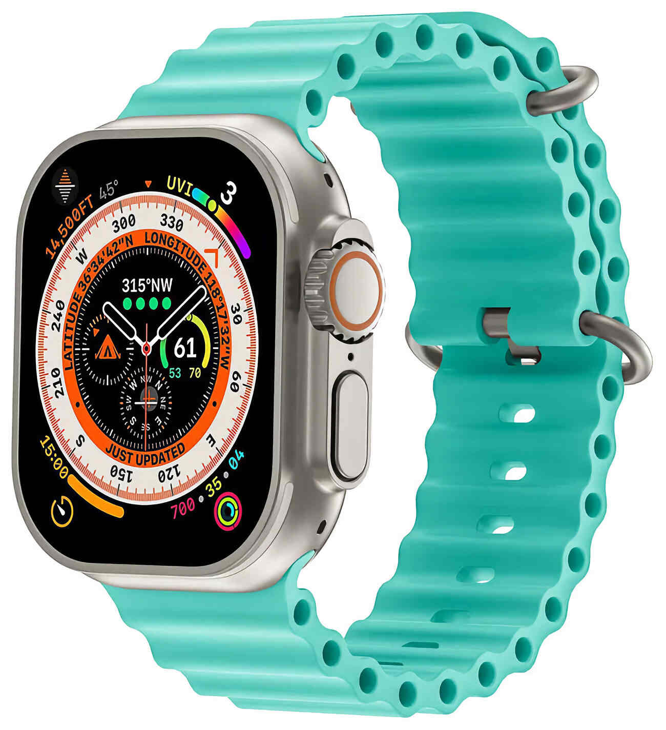 سير Ocean Band الرياضي من 974Bands لساعة ابل الترا / حجم 49 / تيفاني