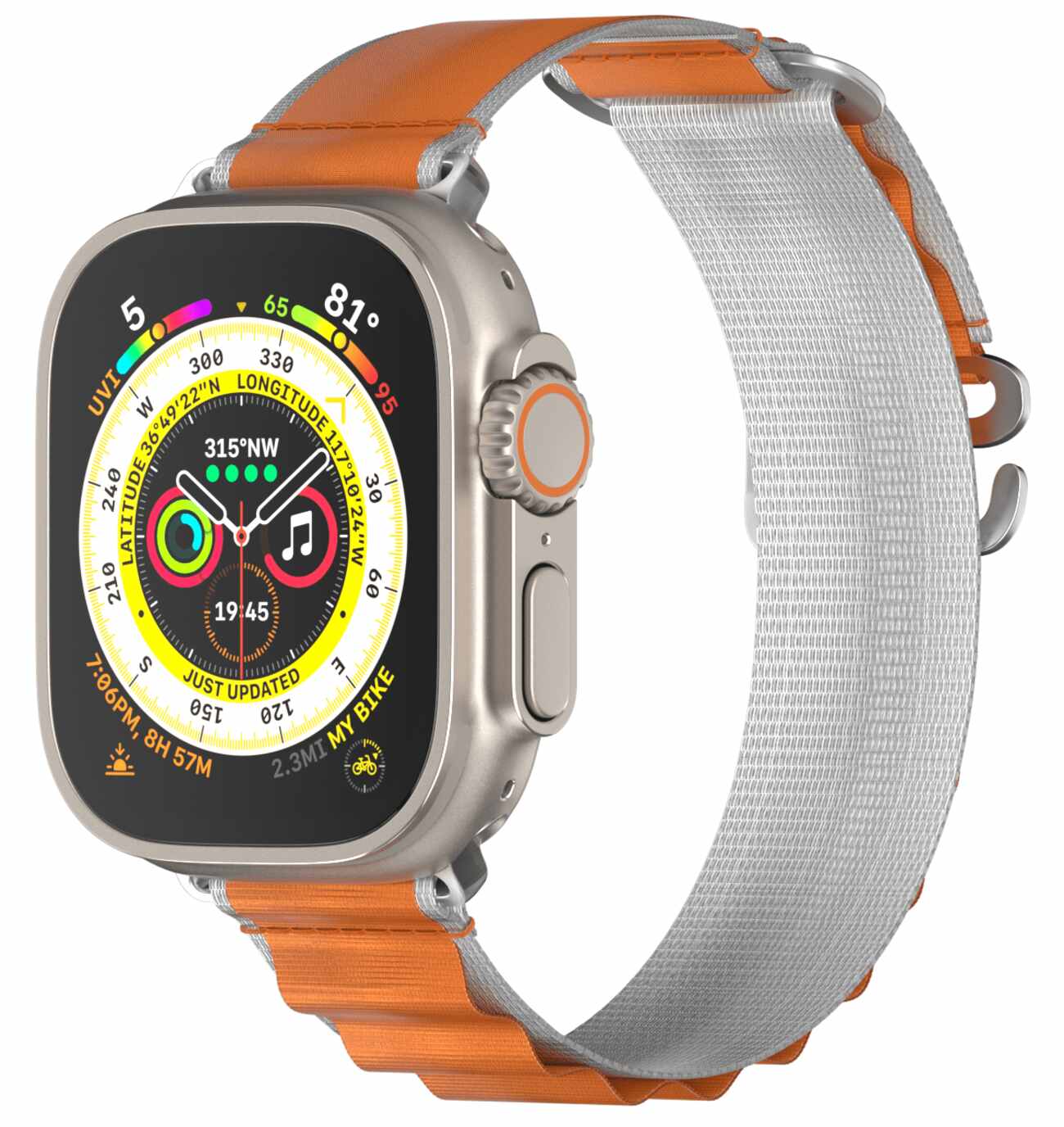 سير SwitchEasy Active لساعة ابل / حجم 44 و 45 و 49 / رياضي و انيق / برتقالي