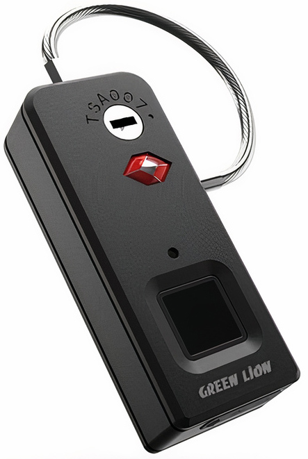 Green Mini Lock / Fingerprint Operated / Waterproof / Strong Aluminum