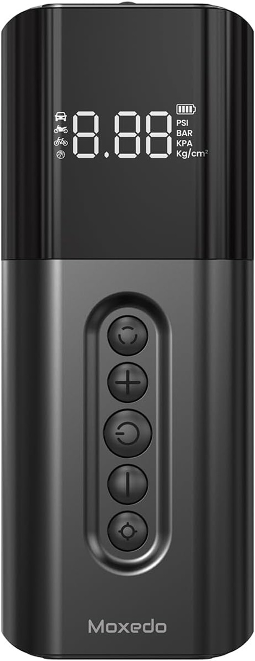 منفاخ اطارات Air Dynamo الكهربائي من Moxedo / مع فلاش لايت مدمج / قوة ضغط PSI 150