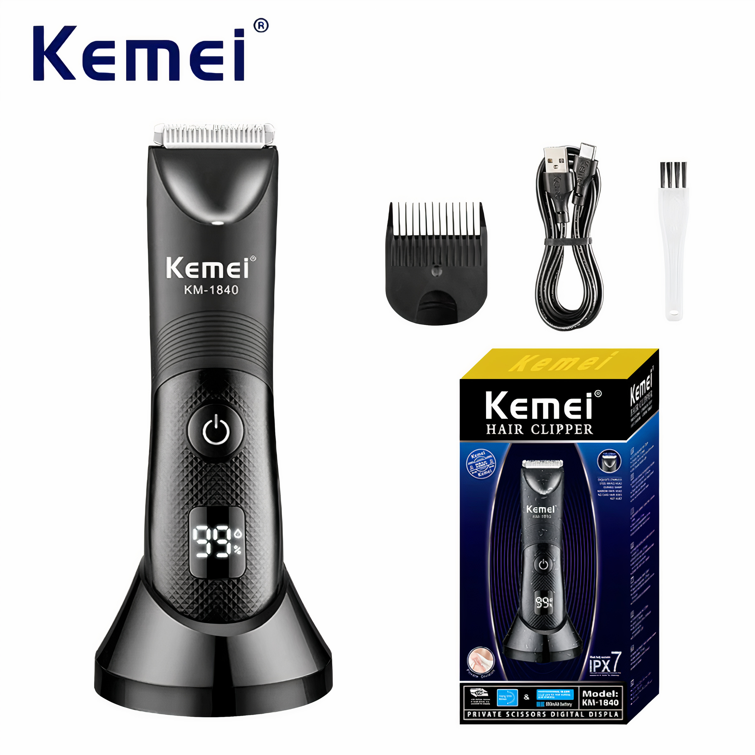 Kemei Electric Shaver / Battery Operated / Waterproof in Qatar