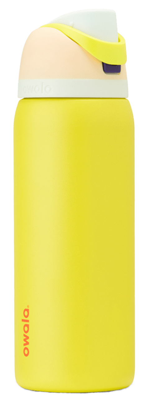 مطارة Owala FreeSip / سعة 32oz / تحافظ على البرودة لمدة 24 ساعة / لون Lemon Limeade