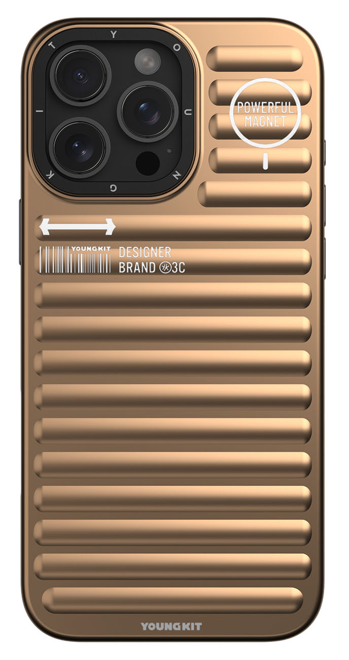 YoungKit Case for iPhone 16 Pro Max / Support MagSafe / Drop Resistant / Titanium Gold