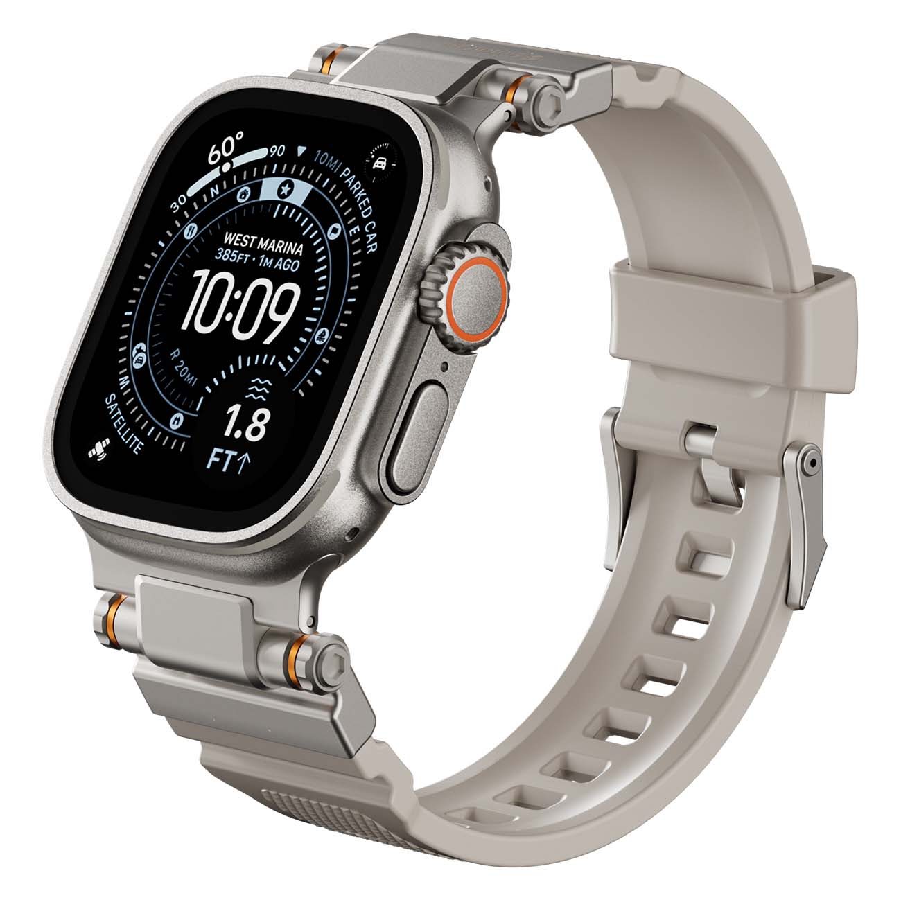 سير SwitchEasy لساعة ابل / حجم 44 و 45 و 46 و 49 / سليكون ناعم / لون Starlight 