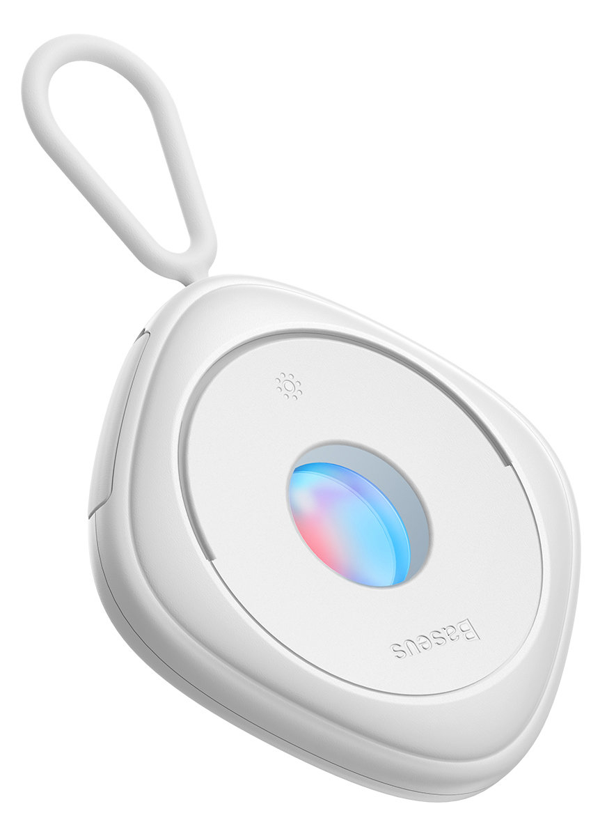 جهاز كاشف الكاميرا المخفية من بيسوس / حجم ميني / يعمل بالبطارية / ابيض