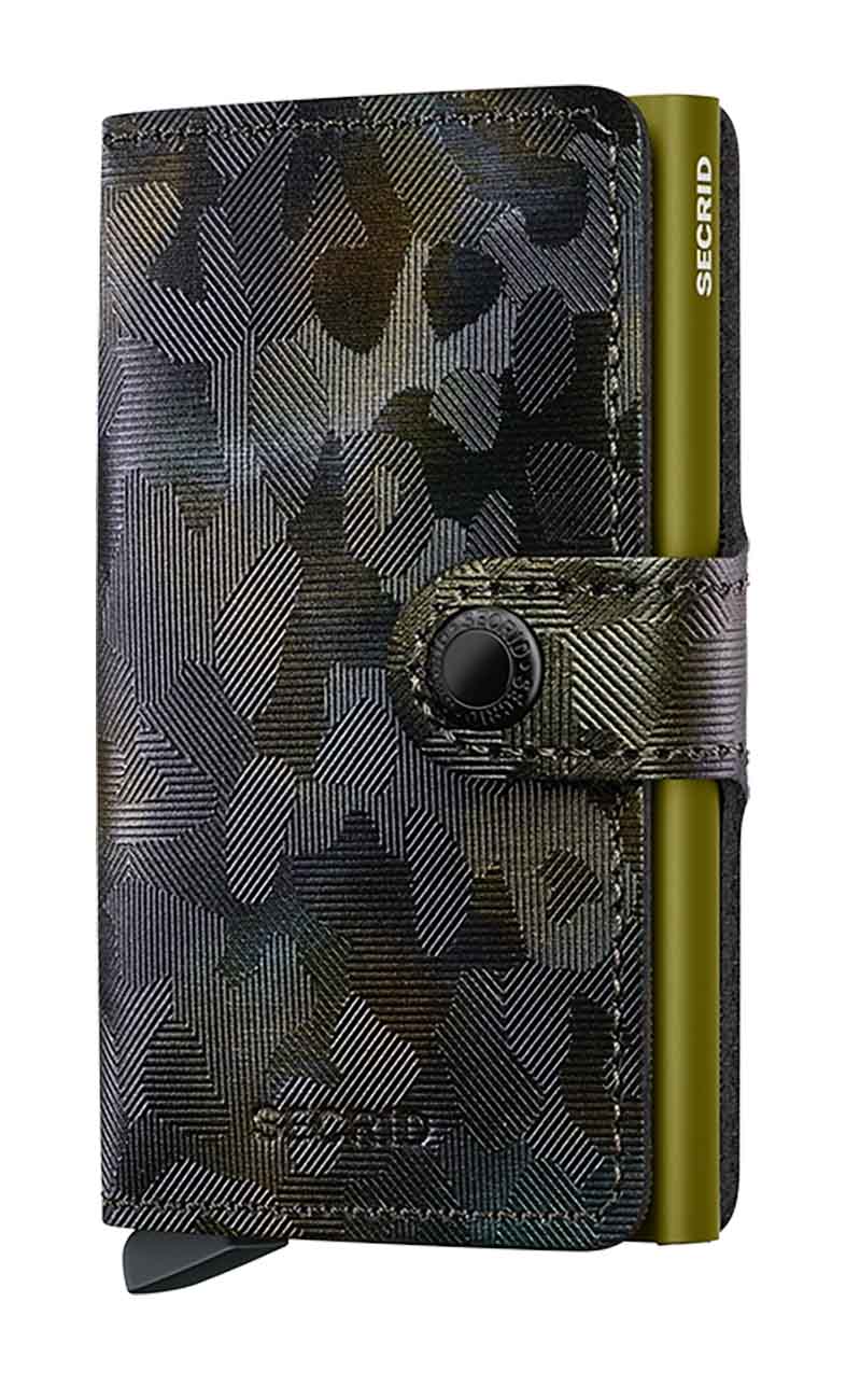 Secrid Miniwallet Card Holder / RFID Protection / Premium Leather / Elegant Design / Moss