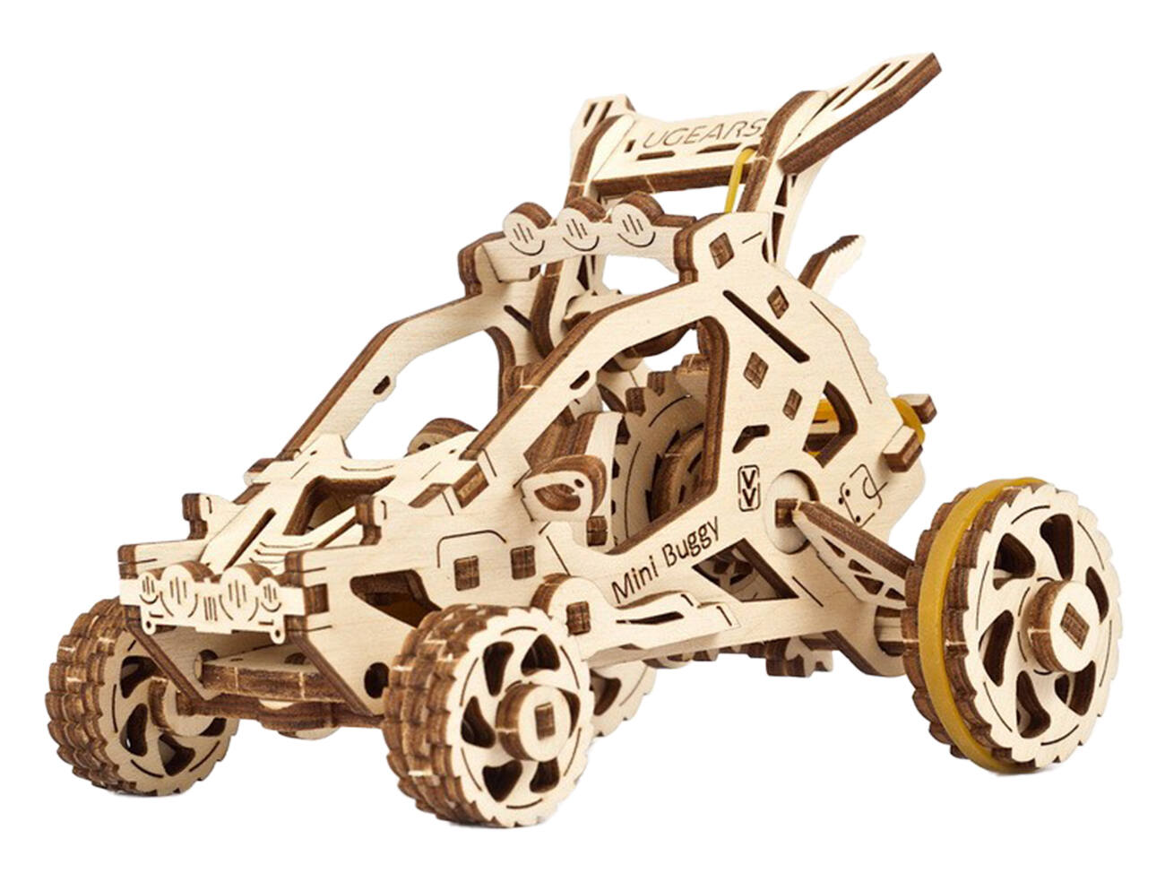 Ugears Mechanical Assembly Game / Wooden Pieces / Beautiful 3D Design / Mini Buggy