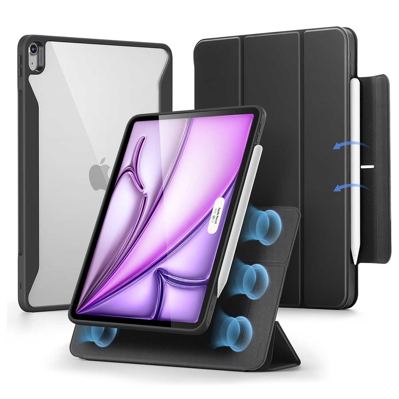 ESR Case for iPad Air 13 inch 2025 / Built-in Stand / Drop Protection / Black