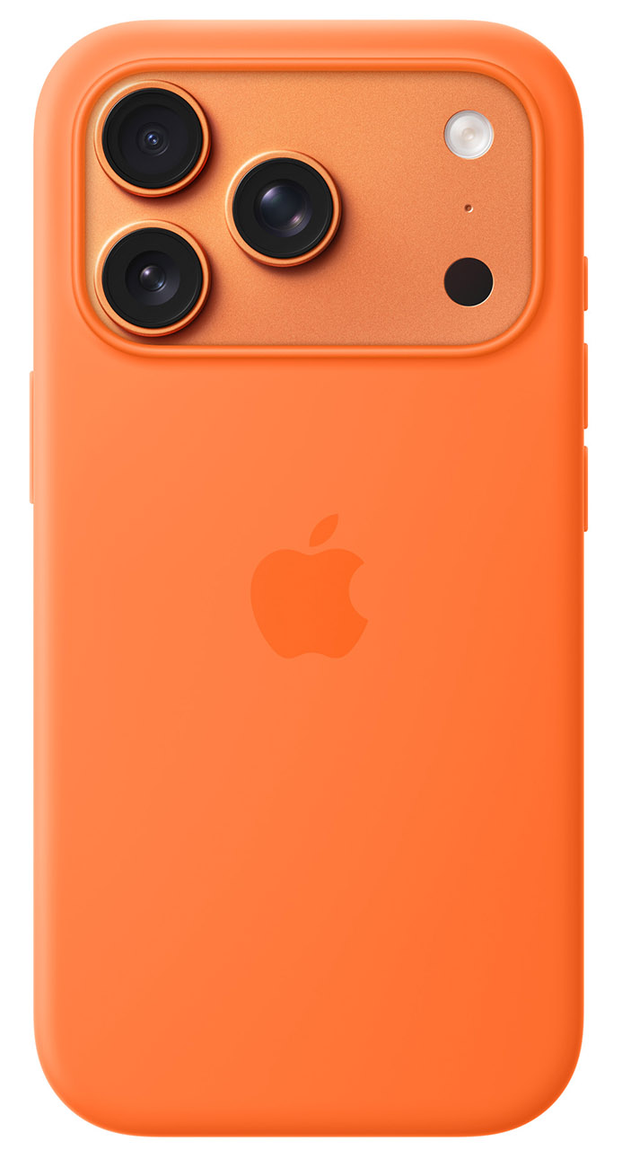 Apple Official Case for iPhone 17 Pro / MagSafe / Drop-Resistant / Soft Silicone / Orange