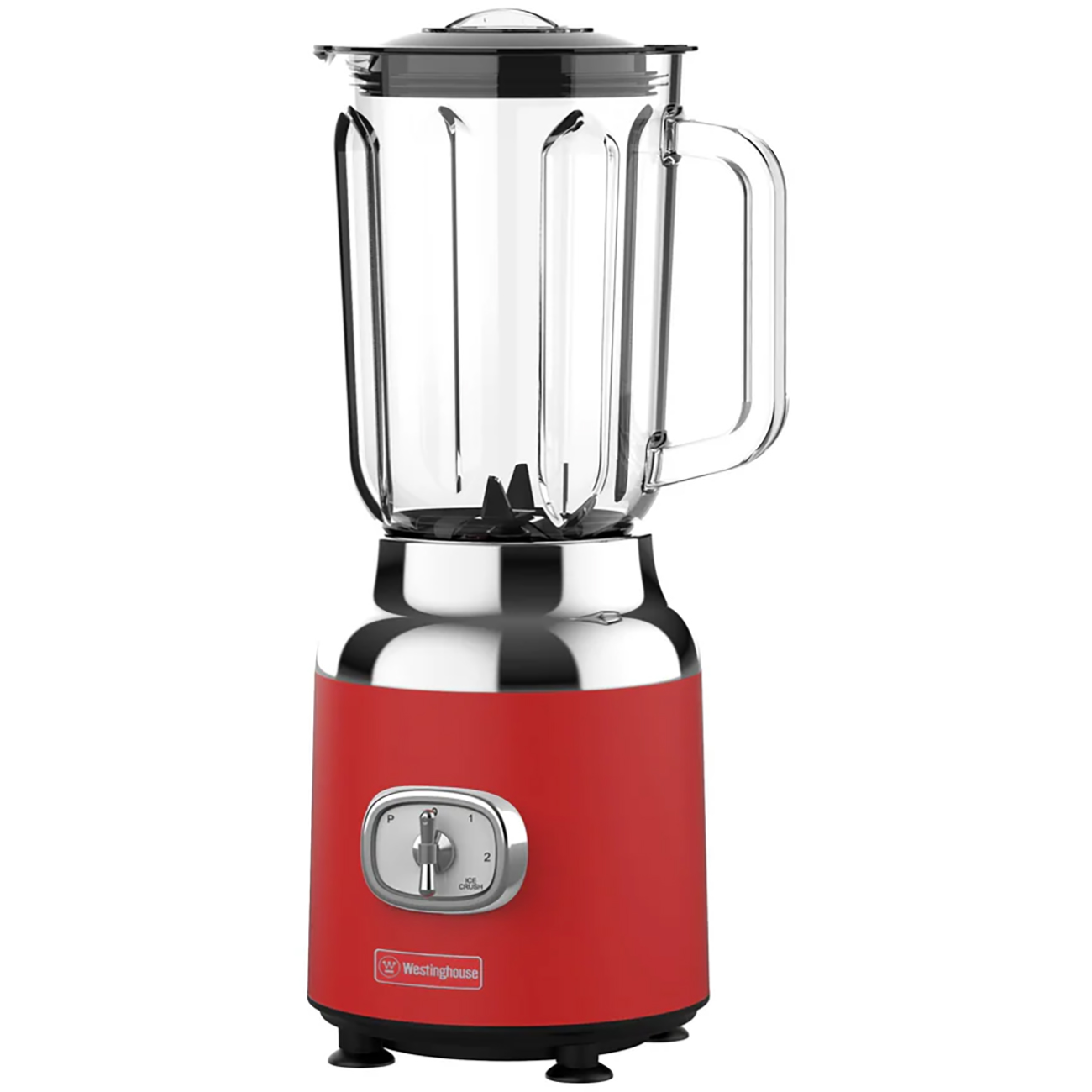 خلاط كهربائي من Westinghouse / سعة 1.5 لتر / يدعم تكسير الثلج / سرعتين للاستخدام / احمر